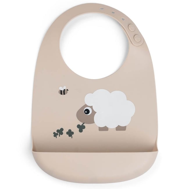 Bavoir silicone sable <span itemprop=