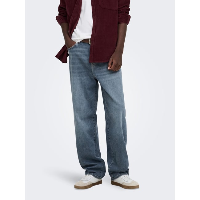 Jean À Coupe Ample grise - smoke blue 1 <span itemprop=