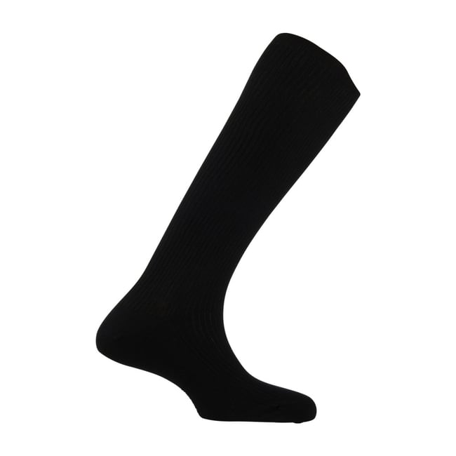 Mi-bas anti-jambes lourdes en coton noir <span itemprop=