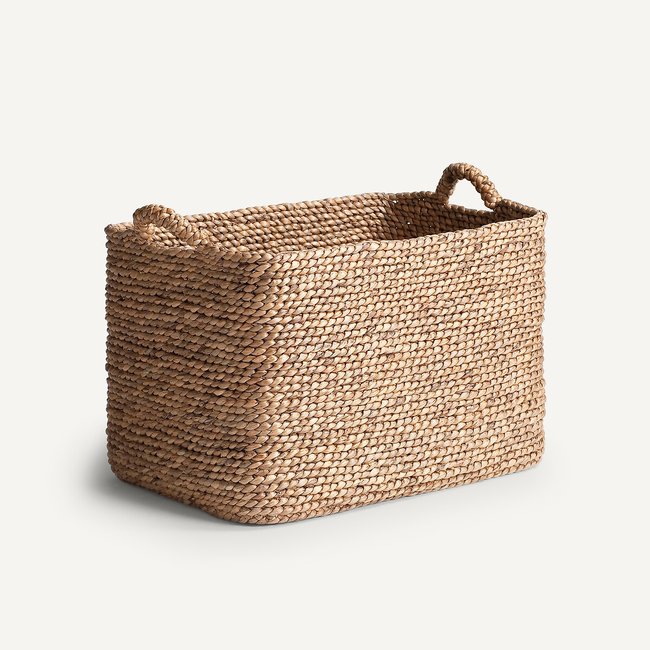 Panier tressé rectangulaire, Raga naturel <span itemprop=