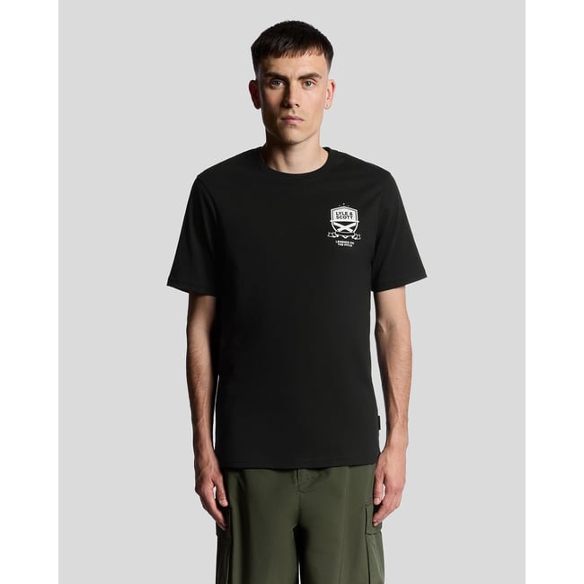 T-shirt graphique terrain de football noir jais <span itemprop=