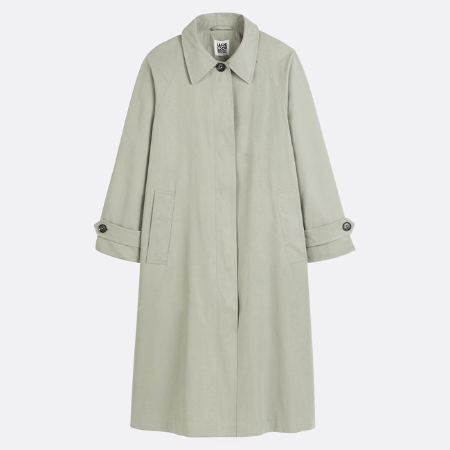 Trench oversize boutonné, Signature MAURICE tilleul <span itemprop=