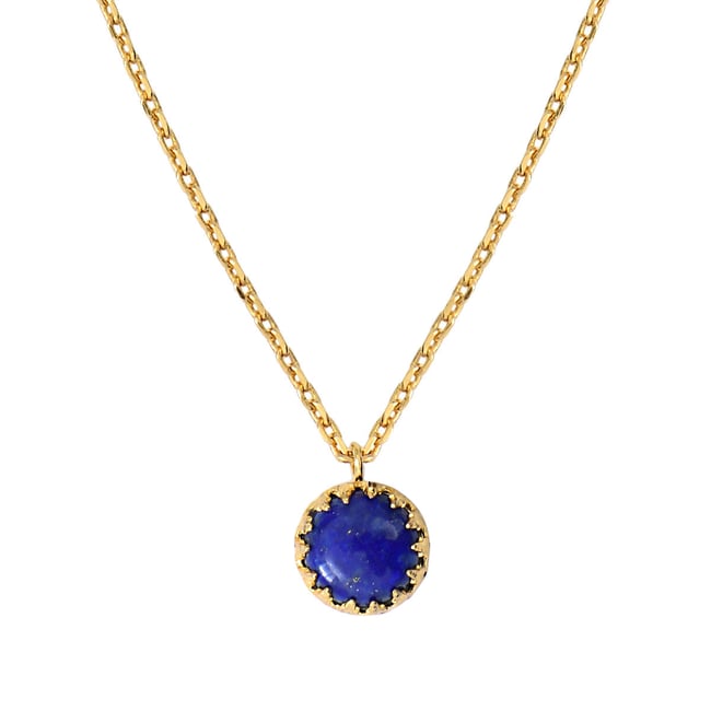 Collier cordelia lapis lazuli bleu <span itemprop=