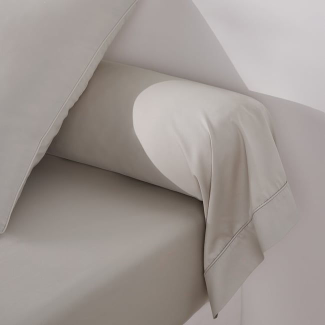 Funda de almohada de algodón satinado liso, 380 hilos, OPALE - LA REDOUTE INTERIEURS