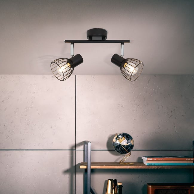 Plafonnier    BLACKY Couleur noir <span itemprop=
