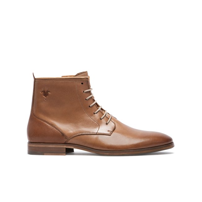 Boots cuir NICHE 39 chataigne+cognac <span itemprop=