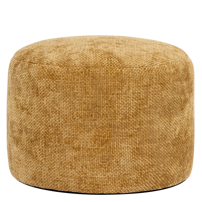 Pouf repose-pieds rond en tissu chenille Oeko-Tex® - MILANO - ICON
