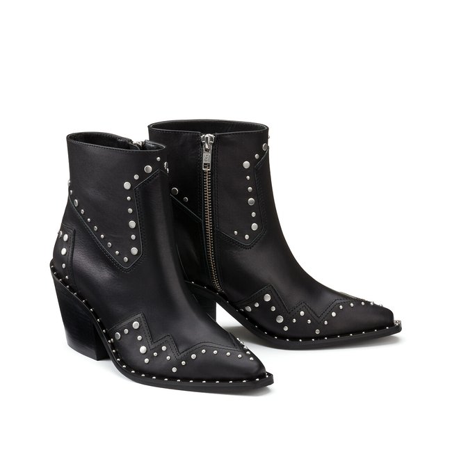 Womens studded booties top