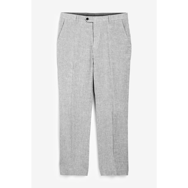 Costumeen Lin : Pantalons Coupe Ajustée Signature gris <span itemprop=
