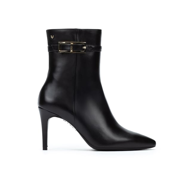 Bottines à talon cuir Thelma black <span itemprop=