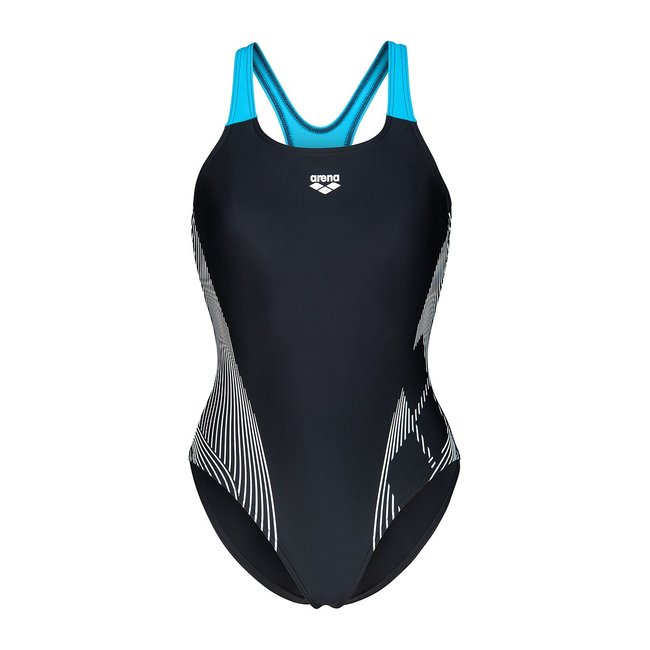 Costume da bagno intero LILY SWIM PRO BACK nero/turchese ARENA