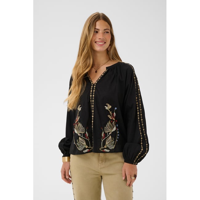 Blouse à manches longues noir pitch black <span itemprop=