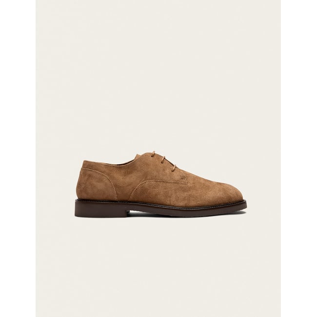 Derbies NORIN suède taupe <span itemprop=