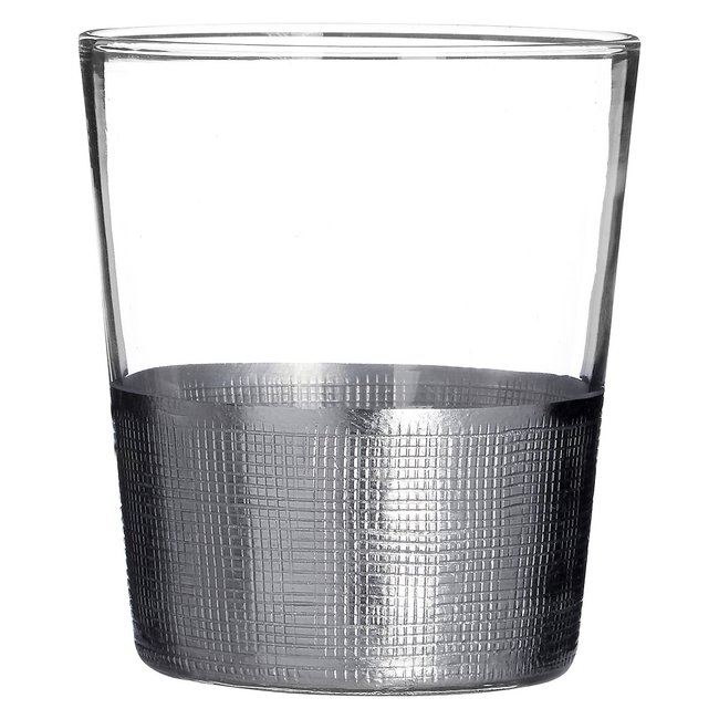 Set of 2 Chrome/Glass Coffee Mugs, silver-coloured, SO'HOME
