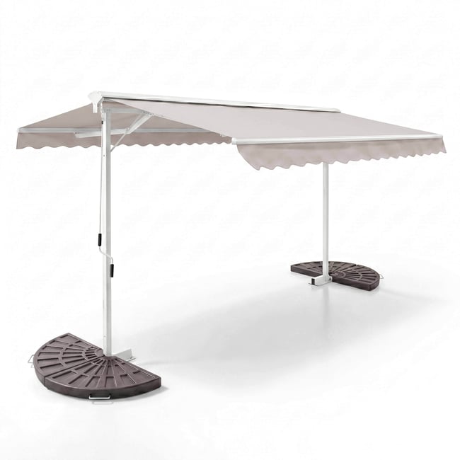 Store banne double pente 3x4m et dalles de lestage, DELGADA - OVIALA