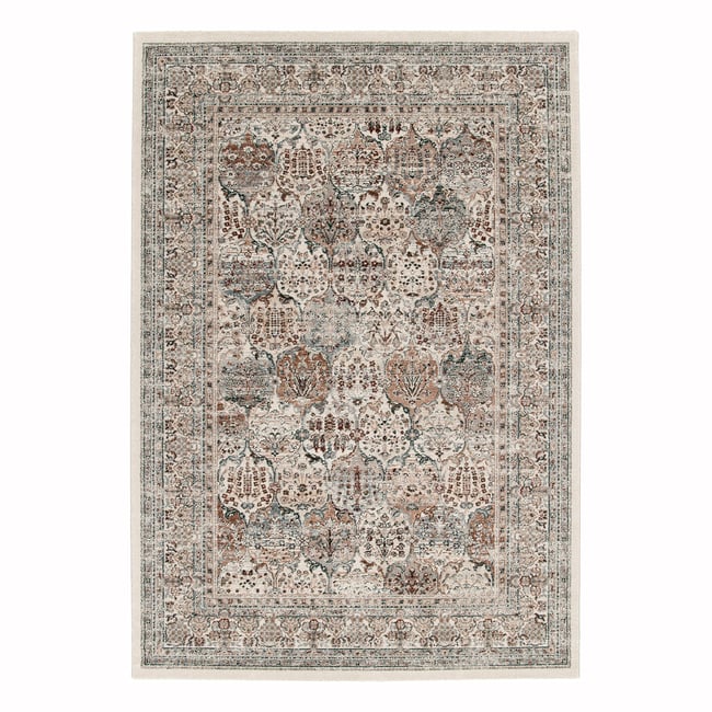 Tapis design en fibres recyclées VILLANDRY Couleur palette colorée <span itemprop=