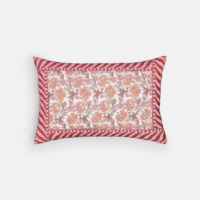 Housse de coussin matelassée, Hyacinthe imprimé <span itemprop=