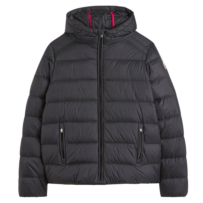 Plumífero con capucha John negro <span itemprop=