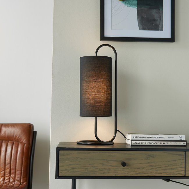 Klay Table Lamp in Matte Black - SO'HOME