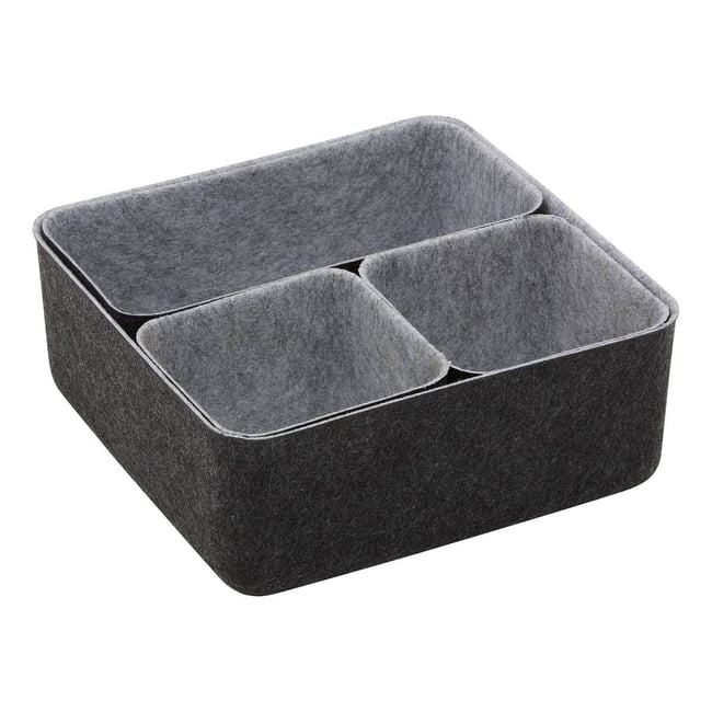 Lot de 4 organiseurs de tiroir Feltia rectangulaires 25x25cm - 5FIVE SIMPLY SMART