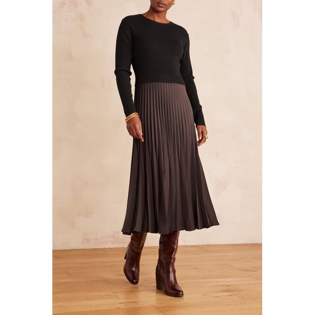 Maison 123 ROBE MAILLE RUBIS R MAILLE marron <span itemprop=