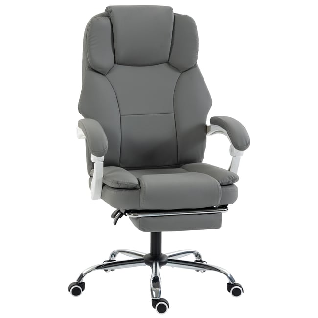 Chaise de bureau Cuir synthétique adapté aux Couleur gris <span itemprop=