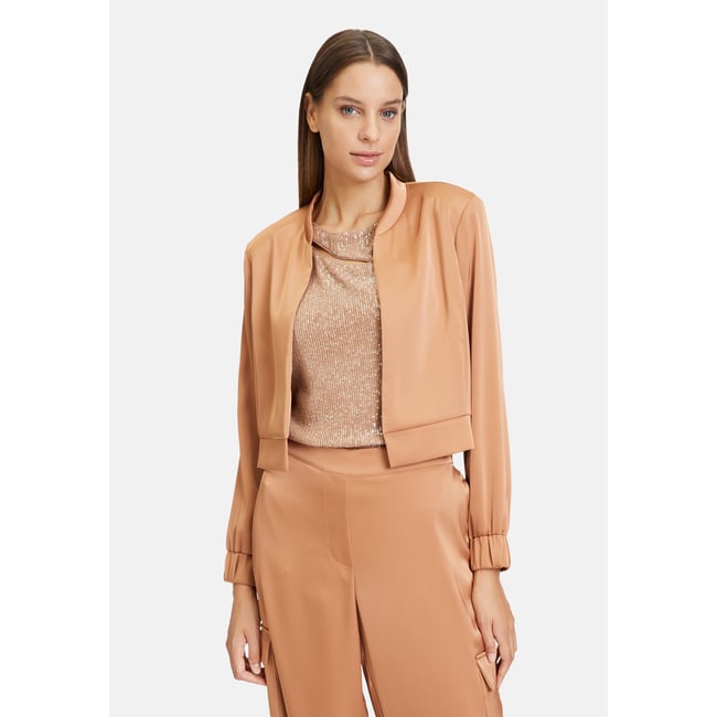 Bomber Femme Paillettes - Blouson Court à Manches Longues Zippé, Style Décontracté Printemps/été, Coupe Ample - 2