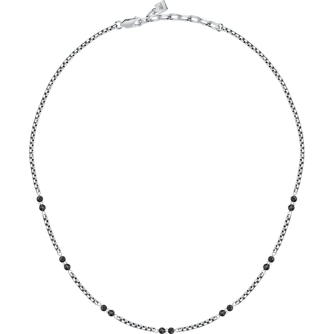 Colliers en Onyx/steel et Onyx acier inoxydable <span itemprop=