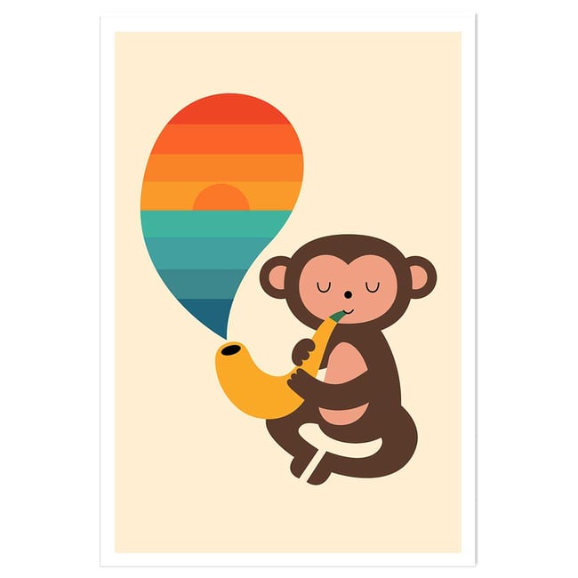 Affiche  monkey banana - HEXOA