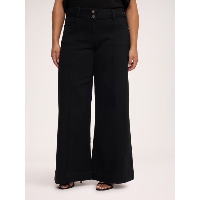 Jean Wide Leg lavage noir noir <span itemprop=