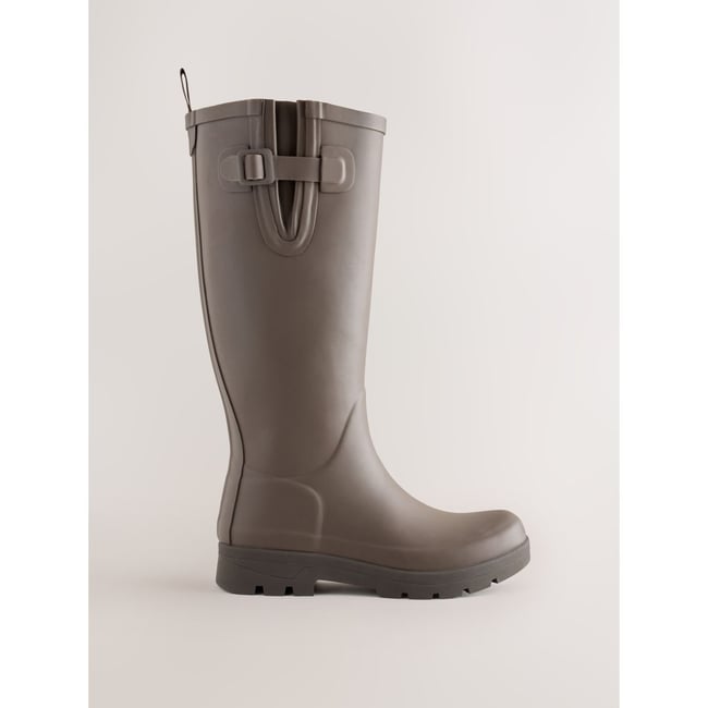 Bottes en caoutchouc à semelle épaisse marron chocolat <span itemprop=