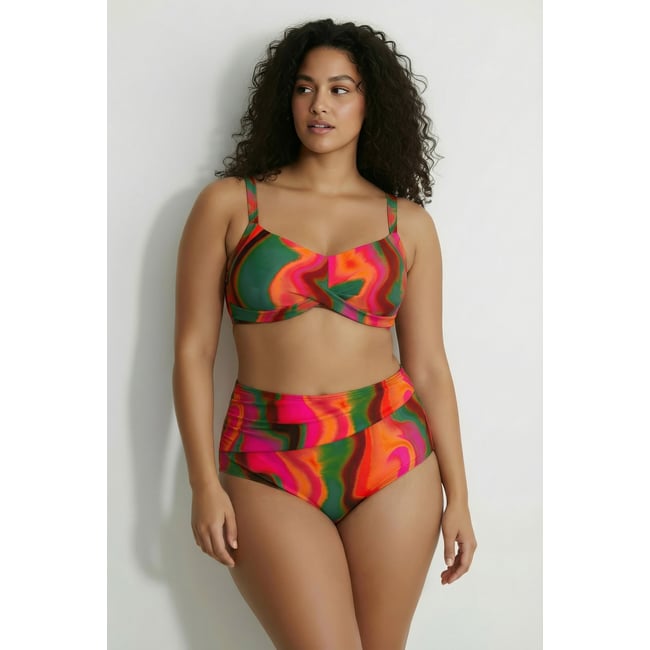 Bikini bonnets souples rose vif magenta <span itemprop=