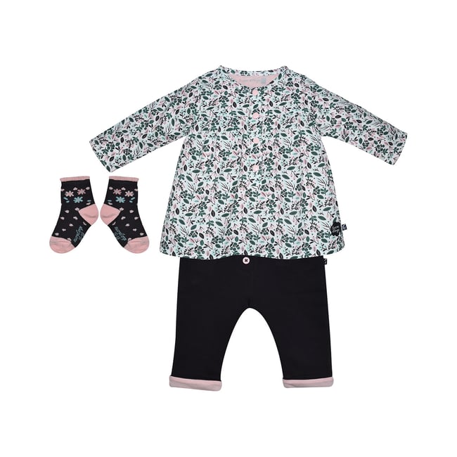 Tunique + pantalon + chaussettes fidjy blanc <span itemprop=