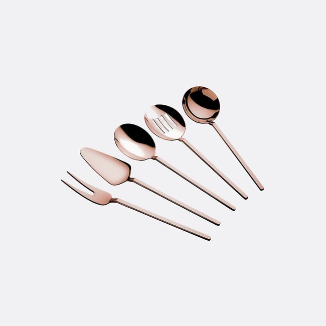 Столовые приборы для сервировки, 5 шт Carre Titanium / Карре Титаниум розовый золотистый SO'HOME