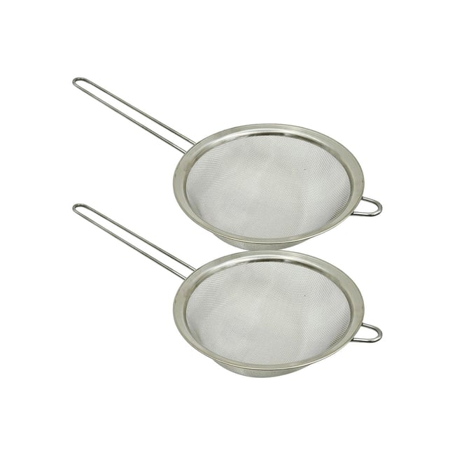 Ensemble de 2 Passoires tamis 19 cm inox <span itemprop=