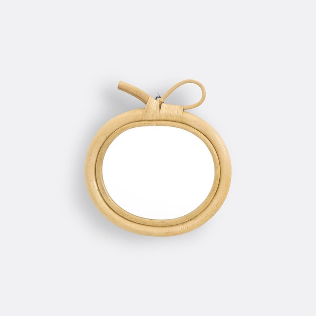 Spiegel Nogu, Rattan in Apfelform, 33 x 30 cm natur LA REDOUTE INTERIEURS