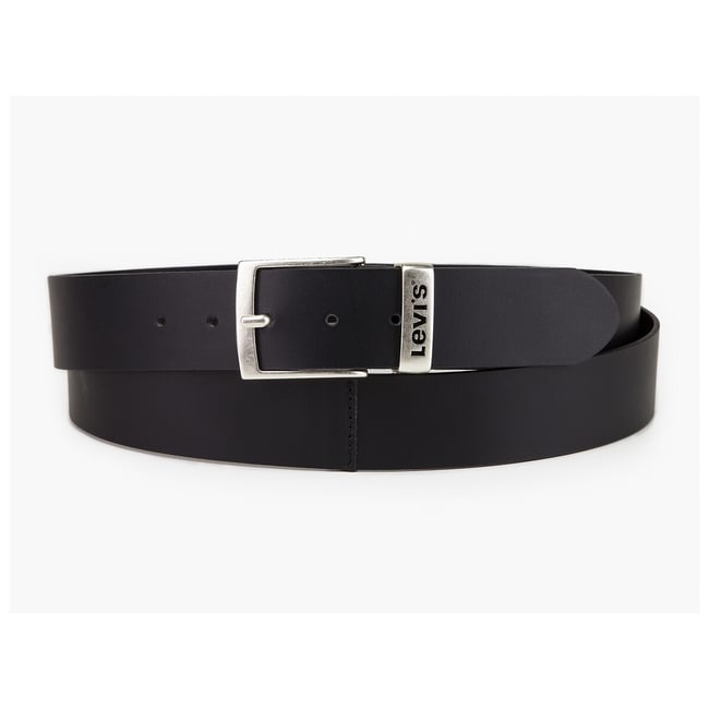 Ceinture en cuir noir <span itemprop=