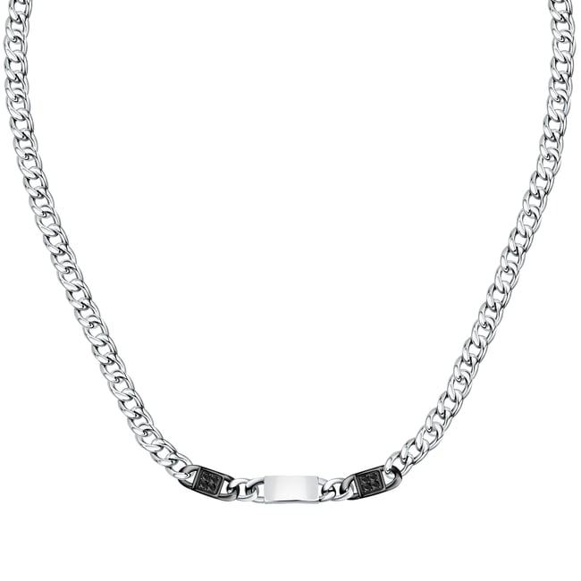 Collier en acier CATENE argent <span itemprop=