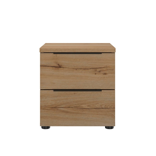 Chevet 2 tiroirs finition Couleur marron <span itemprop=
