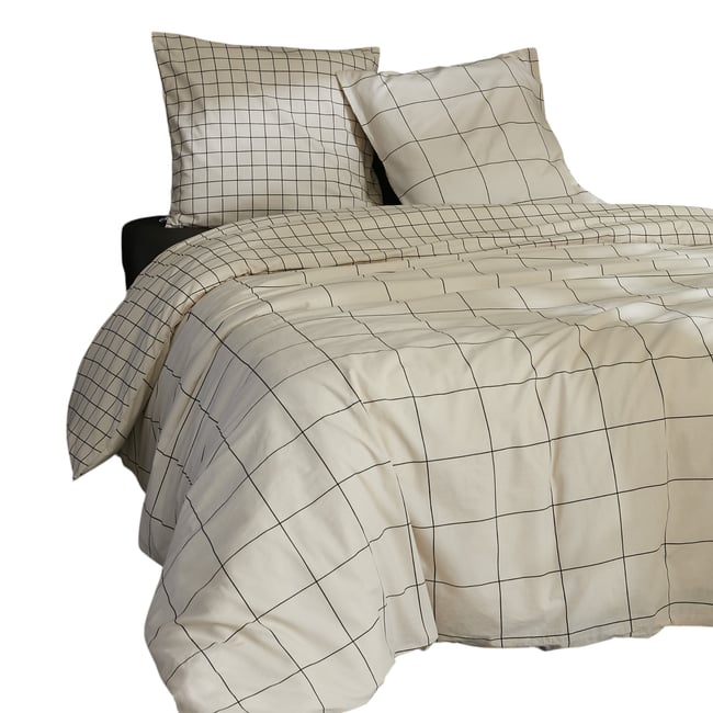 Parure Housse de couette Collection Carrie beige <span itemprop=