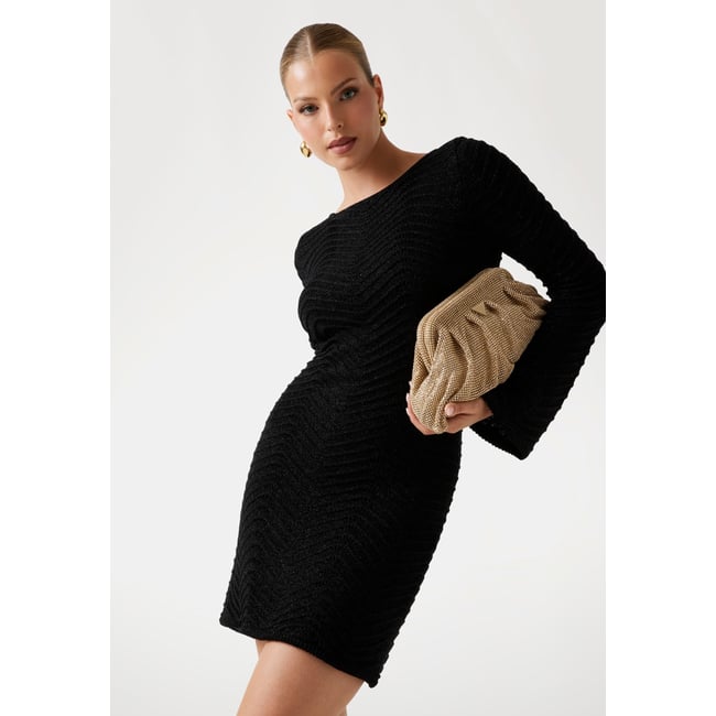 Mini Robe-Pull noir <span itemprop=