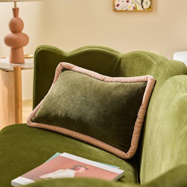 MADE.COM Huxley Cotton Velvet Feather Filled Cushion - MADE