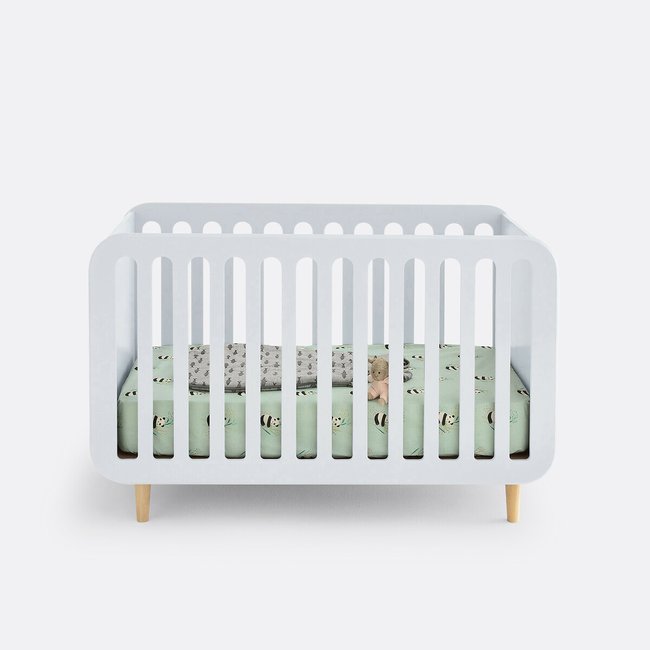 Lit bébé avec sommier réglable, Jimi blanc <span itemprop=