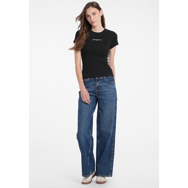 T-Shirt Logo Col Rond noir <span itemprop=