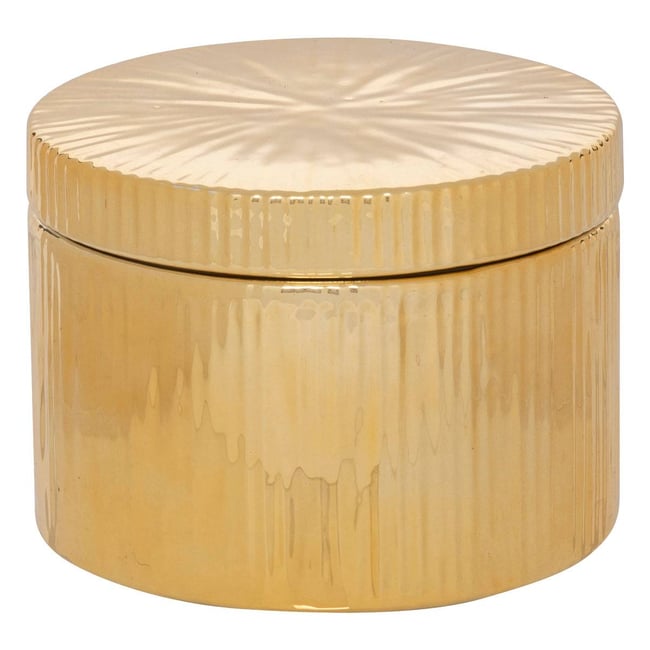 Boîte céramique AUTOMNE Couleur doré <span itemprop=