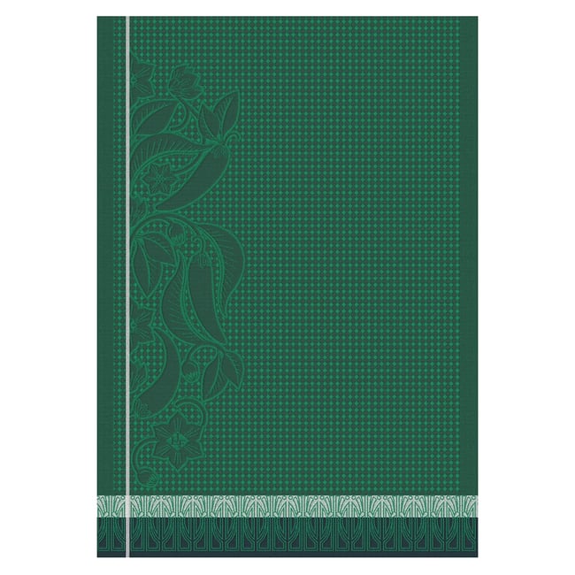Essuie-mains en Coton, PIMENTS vert <span itemprop=