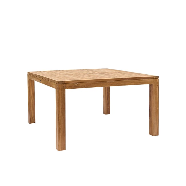 Table de jardin en teck massif carrée 8 places  MALTE naturel <span itemprop=