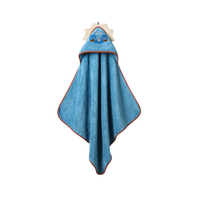 Cape de bain DINOFUL bleu celeste <span itemprop=