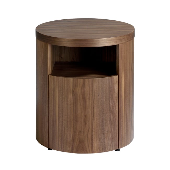 Table de chevet en noyer Couleur noyer | noir <span itemprop=