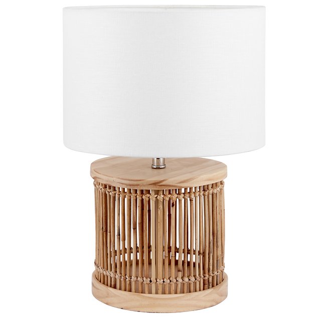 Natural Ribbed Small Table Lamp, natural, SO'HOME